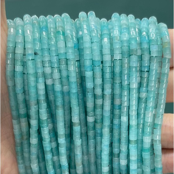 No_887_Enhanced Amazonite Colored Chalcedony Disc (heishi) Spacer Beads_2*3mm_(Sold Per Strand)