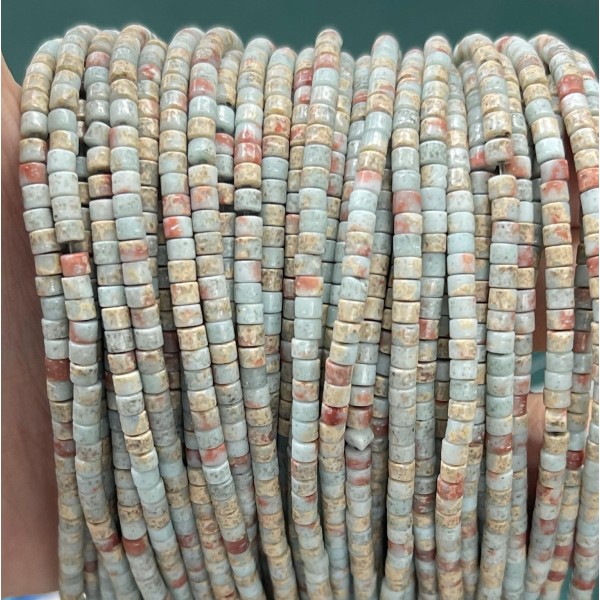 No_888_Synthetic Shoushan Stone Disc (heishi) Spacer Beads_2*3mm_(Sold Per Strand)