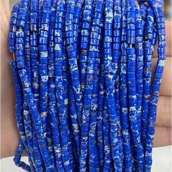 No_889_Synthetic Dark Blue Imperial Jasper Disc (heishi) Spacer Beads_2*3mm_(Sold Per Strand)