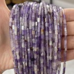 No_920_Natural Amethyst Small Rectangle_2*4mm_(Sold Per Strand)