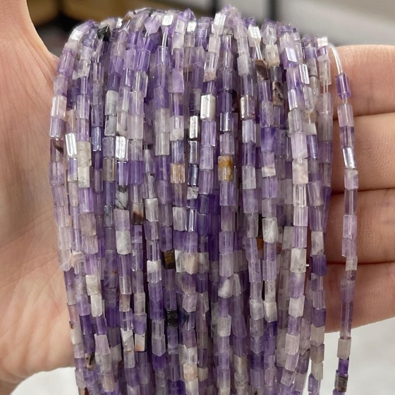 No_920_Natural Amethyst Small Rectangle_2*4mm_(Sold Per Strand)