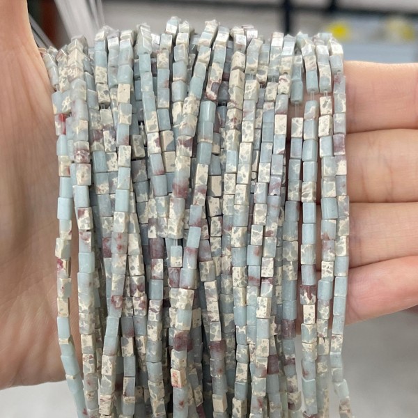 No_924_Synthetic Shoushan Stone Small Rectangle_2*4mm_(Sold Per Strand)