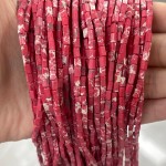 No_926_Synthetic Red Imperial Jasper Small Rectangle_2*4mm_(Sold Per Strand)
