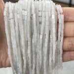 No_931_Natural White Jade Small Rectangle_2*4mm_(Sold Per Strand)