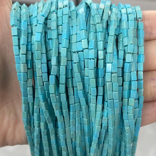 No_936_Synthetic Light Blue Stone Small Rectangle Beads_2*4mm_(Sold Per Strand)