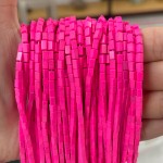 No_941_Synthetic Rose Red Jasper Small Rectangle Beads_2*4mm_(Sold Per Strand)