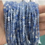 No_964_Natural Blue Aventurine Flat Five Pointed Star_4mm_(Sold Per Strand)