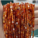 No_992_Natural Red Agate Flat Five Pointed Star_4mm_(Sold Per Strand)