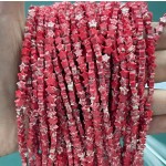 No_993_Synthetic Red Imperial Jasper Flat Five Pointed Star_4mm_(Sold Per Strand)