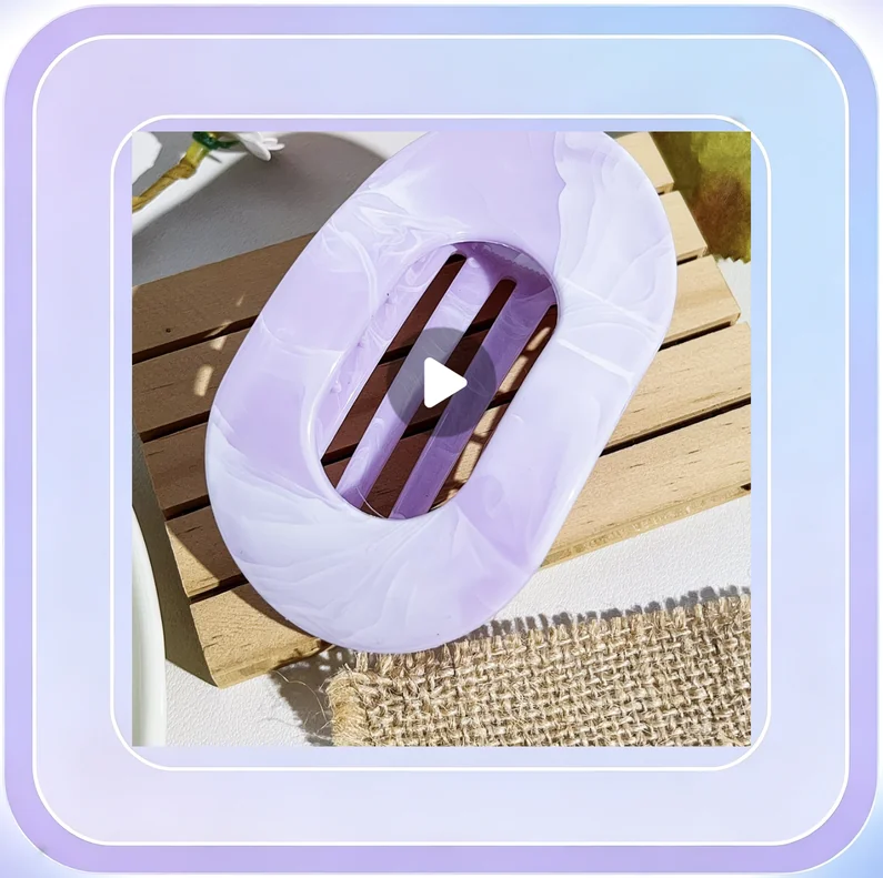 No.123_Light Purple ABS Thickened Hair Clip