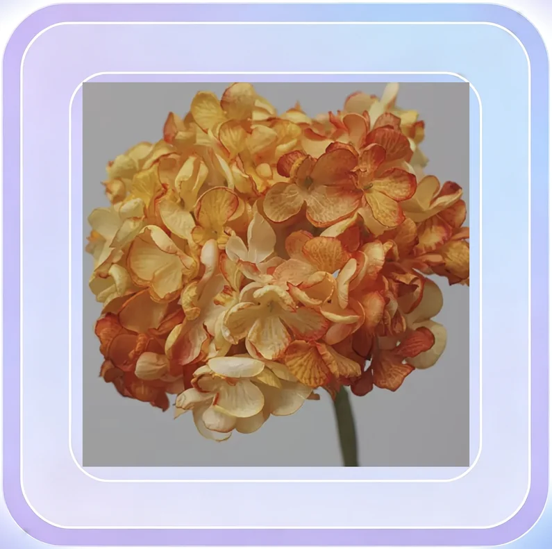 No.167_Sunset Red Hydrangea Artificial Flower Bouquet (Two-Pack)