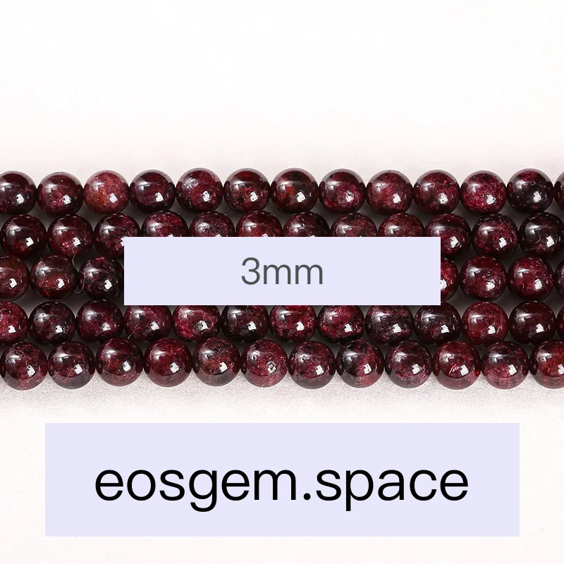 No_4010_1A Natural Garnet Beads_3mm_(Sold Per Strand)