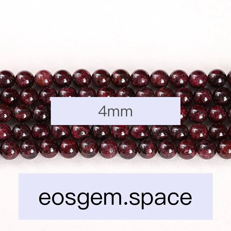 No_4011_1A Natural Garnet Beads_4mm_(Sold Per Strand)