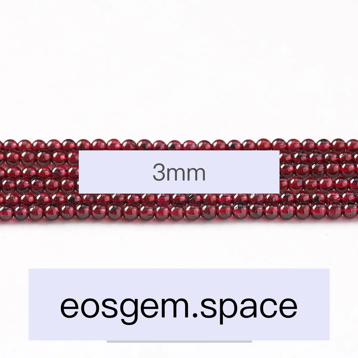 No_4016_3A Natural Garnet Beads_3mm_(Sold Per Strand)