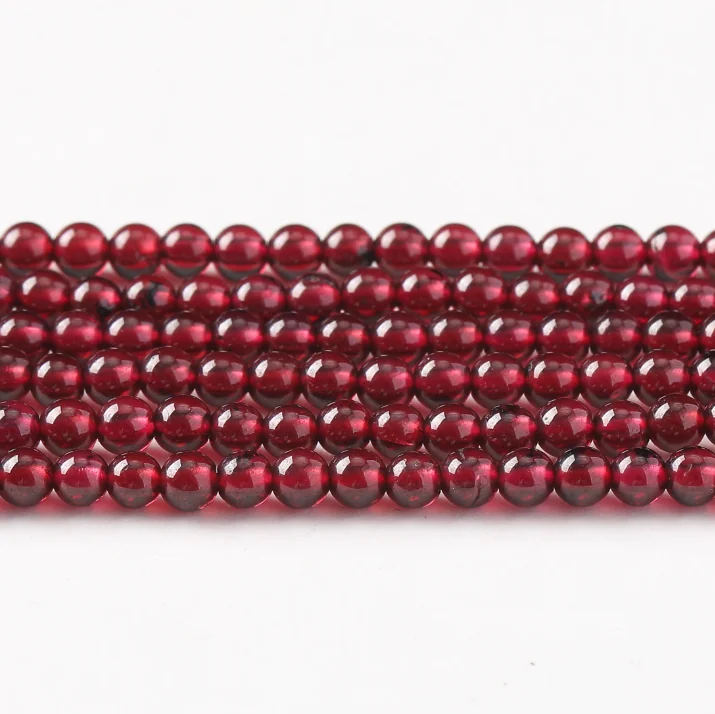 No_4018_7A Natural Garnet Beads_4mm_(Sold Per Strand)
