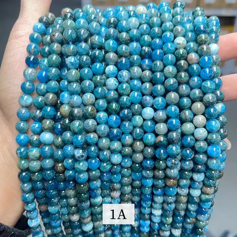 No_4034_1A Natural Apatite Beads_10mm_(Sold Per Strand)