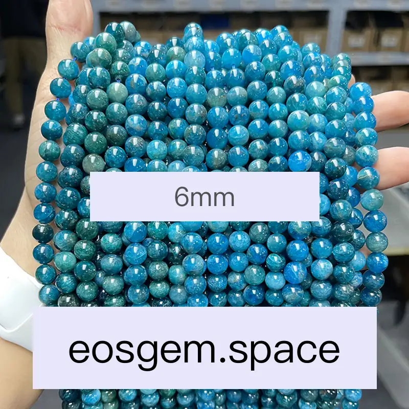 No_4039_3A Natural Apatite Beads_6mm_(Sold Per Strand)