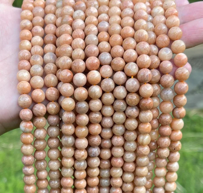 No_4003_Natural Red Amazonite Beads_10mm_(Sold Per Strand)