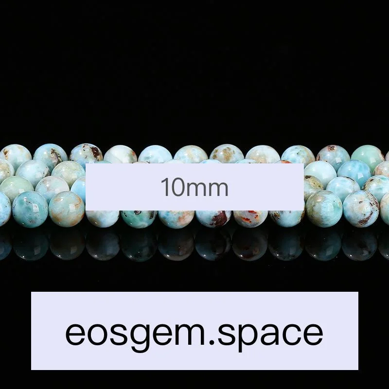 No_4046_1A Natural Larimar Beads_10mm_(Sold Per Strand)