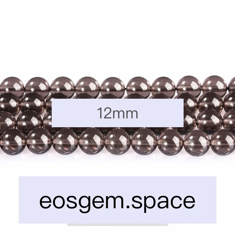 No_4067_Natural Ice Obsidian Beads_12mm_(Sold Per Strand)
