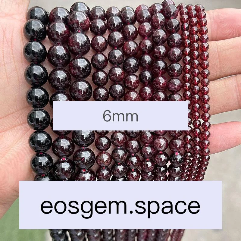 No_4006_3A Natural Garnet Beads_6mm_(Sold Per Strand)