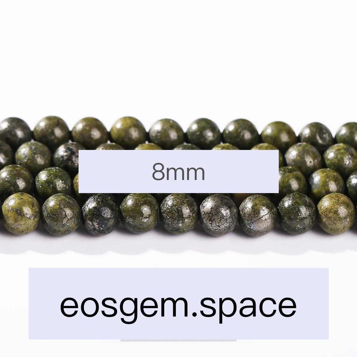 No_5023_Natural Chlorite Beads_8mm_(Sold Per Strand)