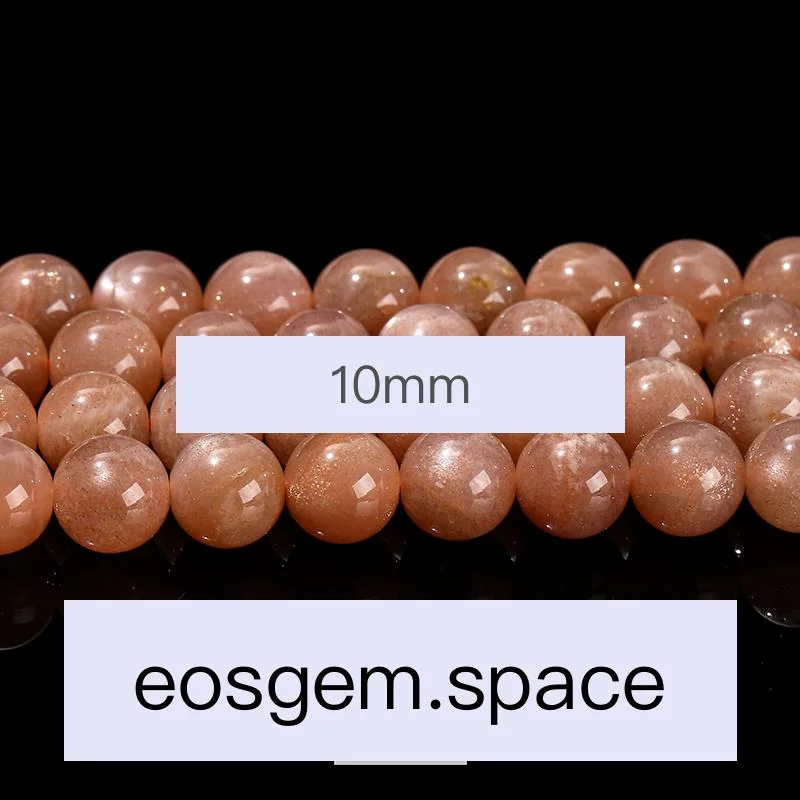 No_4108_5A Natural Orange Moonstone Beads_10mm_(Sold Per Strand)