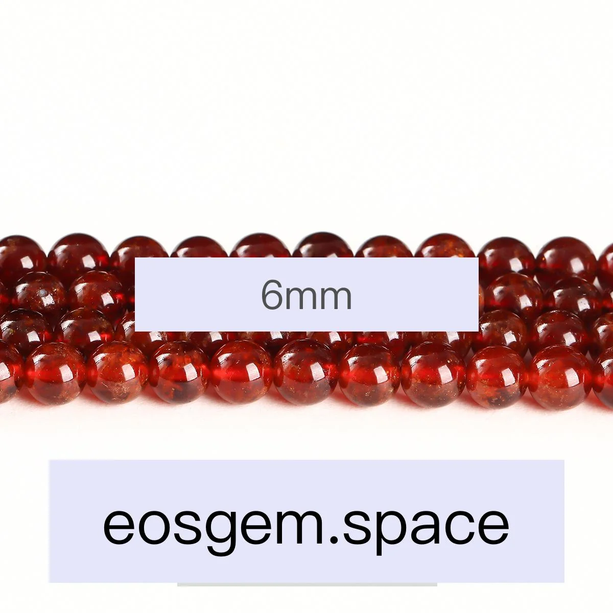 No_4139_Natural Orange Garnet Beads_6mm_(Sold Per Strand)