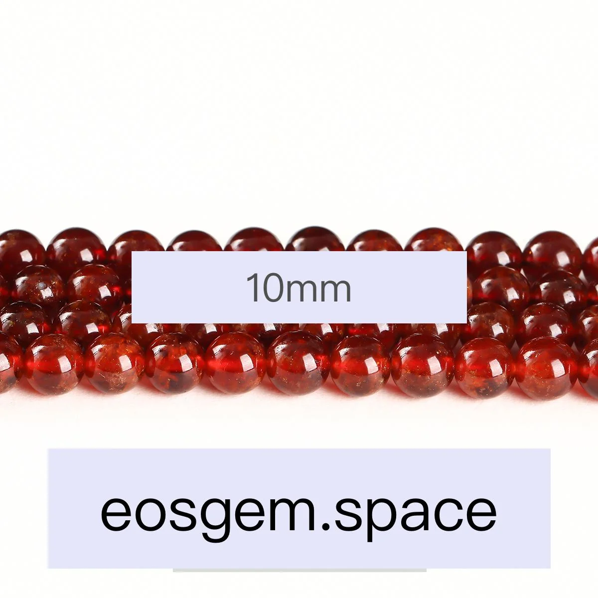 No_4141_Natural Orange Garnet Beads_10mm_(Sold Per Strand)
