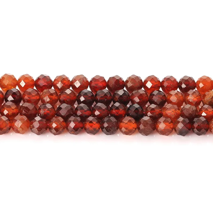 No_4142_Faceted Natural Orange Garnet Beads_6mm_(Sold Per Strand)