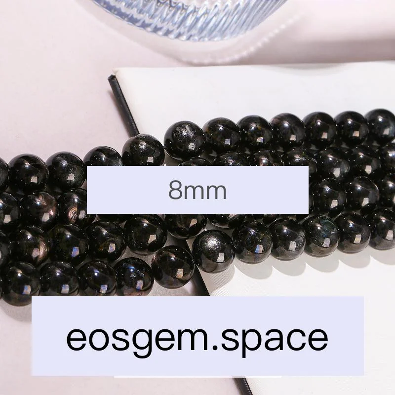 No_4153_Natural Hypersthene Beads_8mm_(Sold Per Strand)