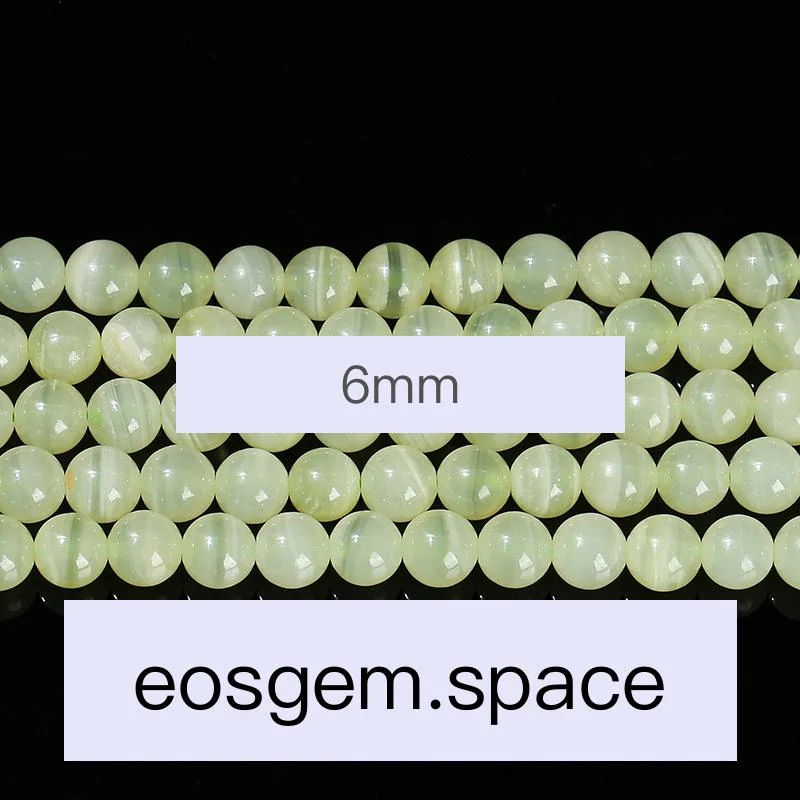 No_4155_Natural Green Calcite Beads_6mm_(Sold Per Strand)