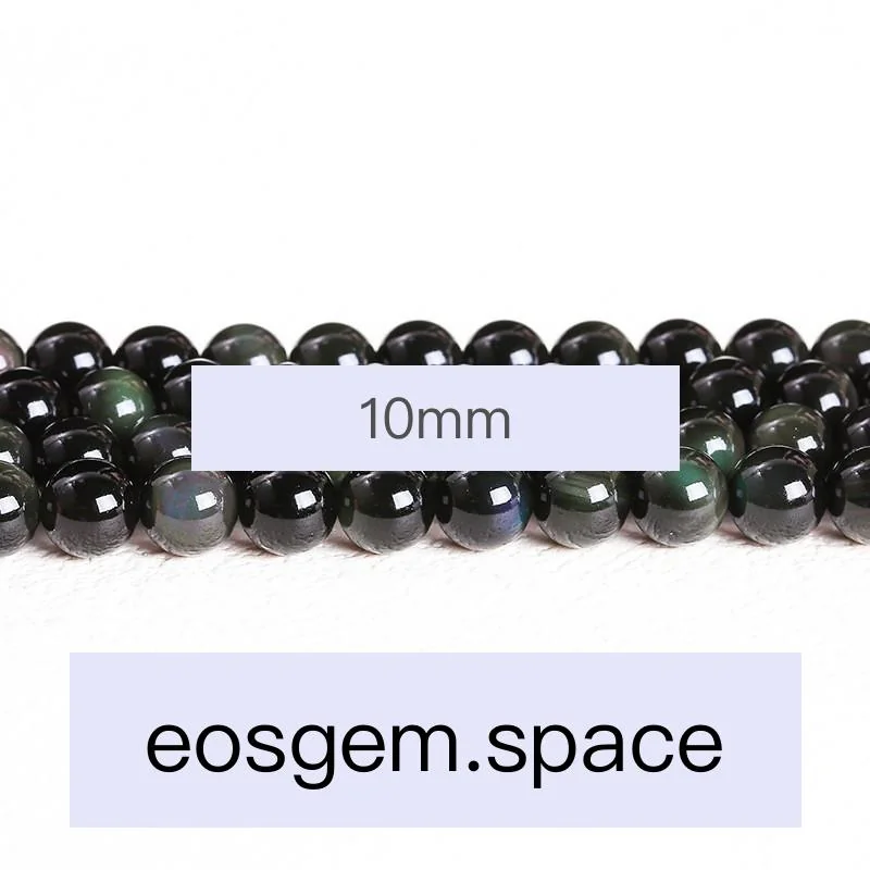 No_4203_7A Natural Rainbow Obsidian Beads_10mm_(Sold Per Strand)
