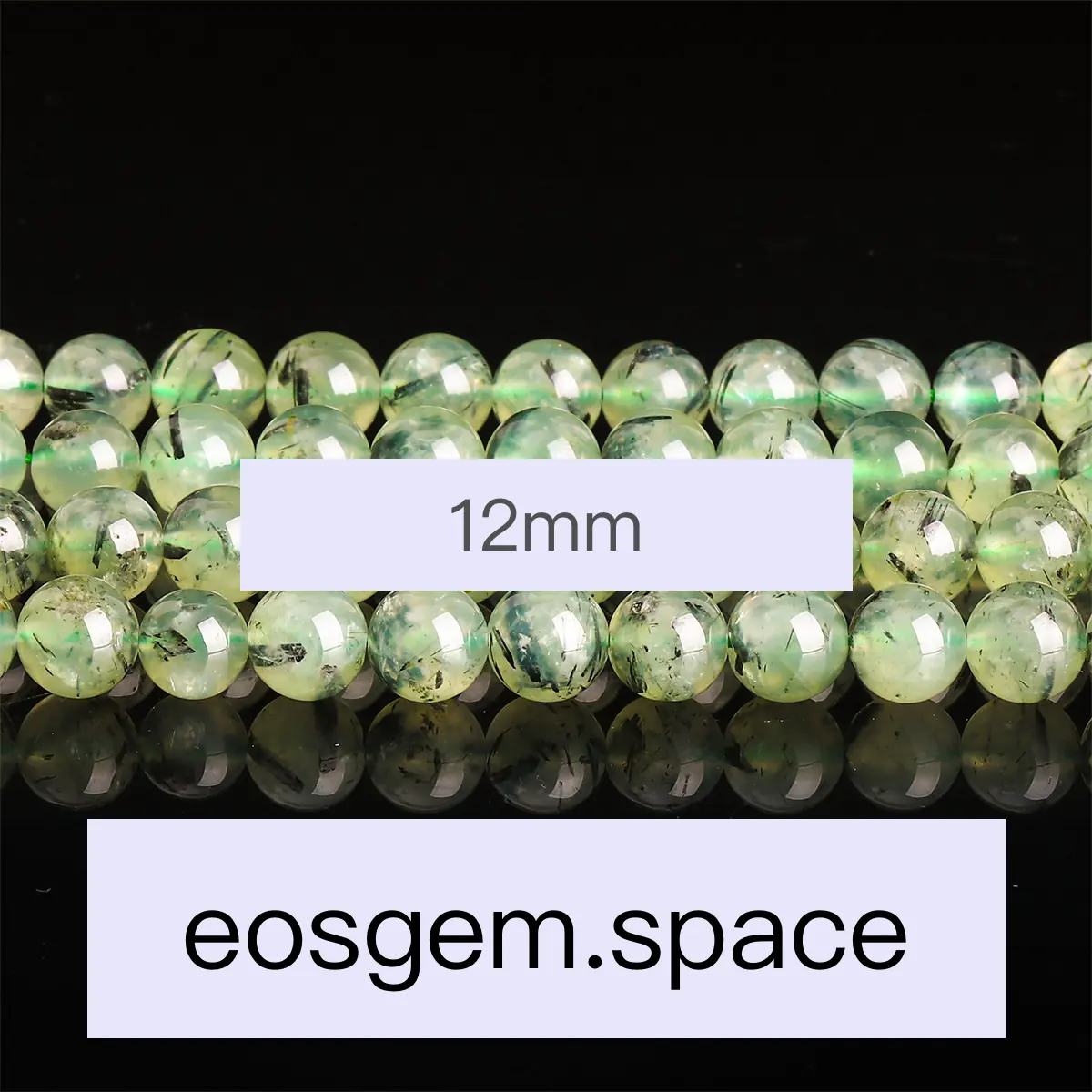 No_4213_1A Natural Prehnite Beads_12mm_(Sold Per Strand)