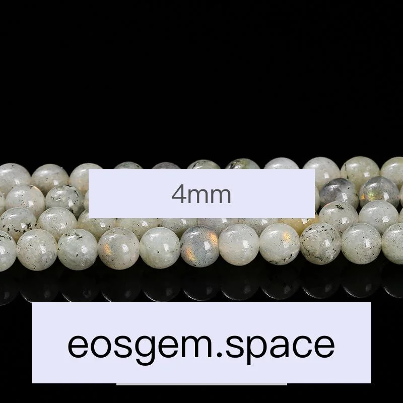 No_4255_Natural White Spectrolite Stone Beads_4mm_(Sold Per Strand)