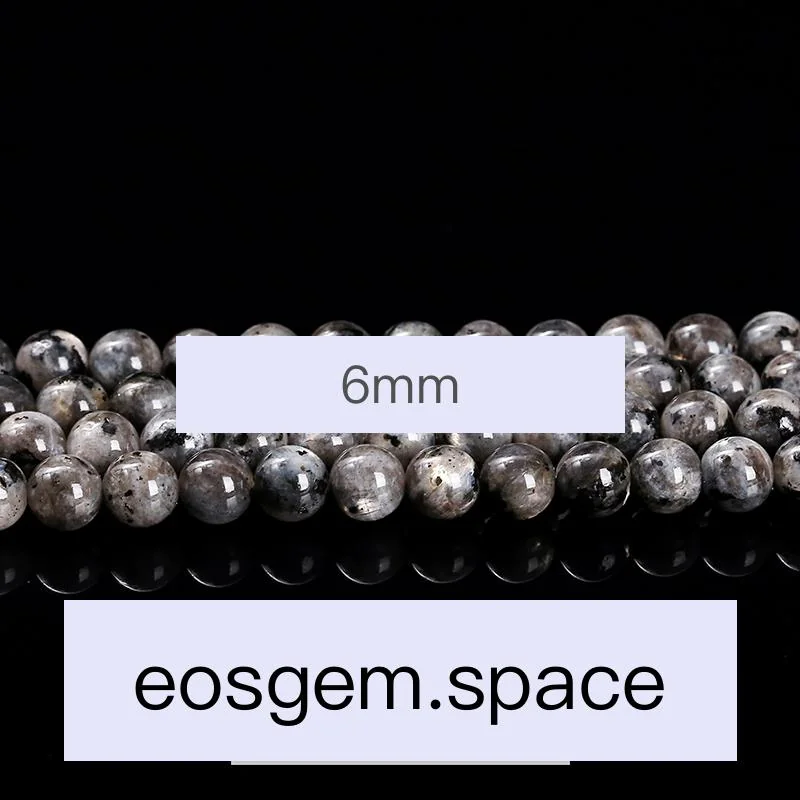 No_4266_Natural Black Spectrolite Stone Beads_6mm_(Sold Per Strand)