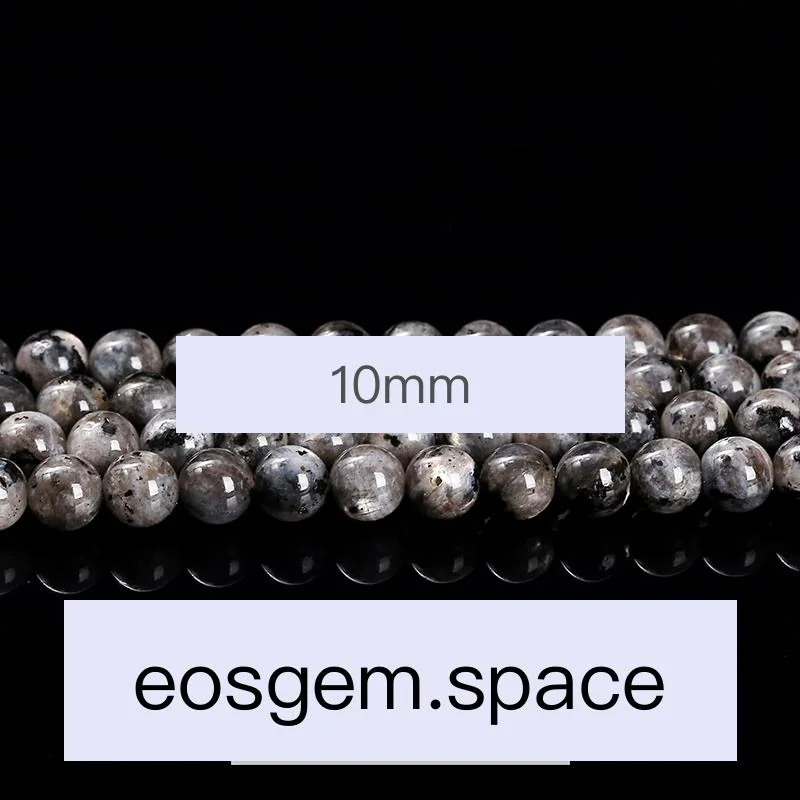 No_4268_Natural Black Spectrolite Stone Beads_10mm_(Sold Per Strand)