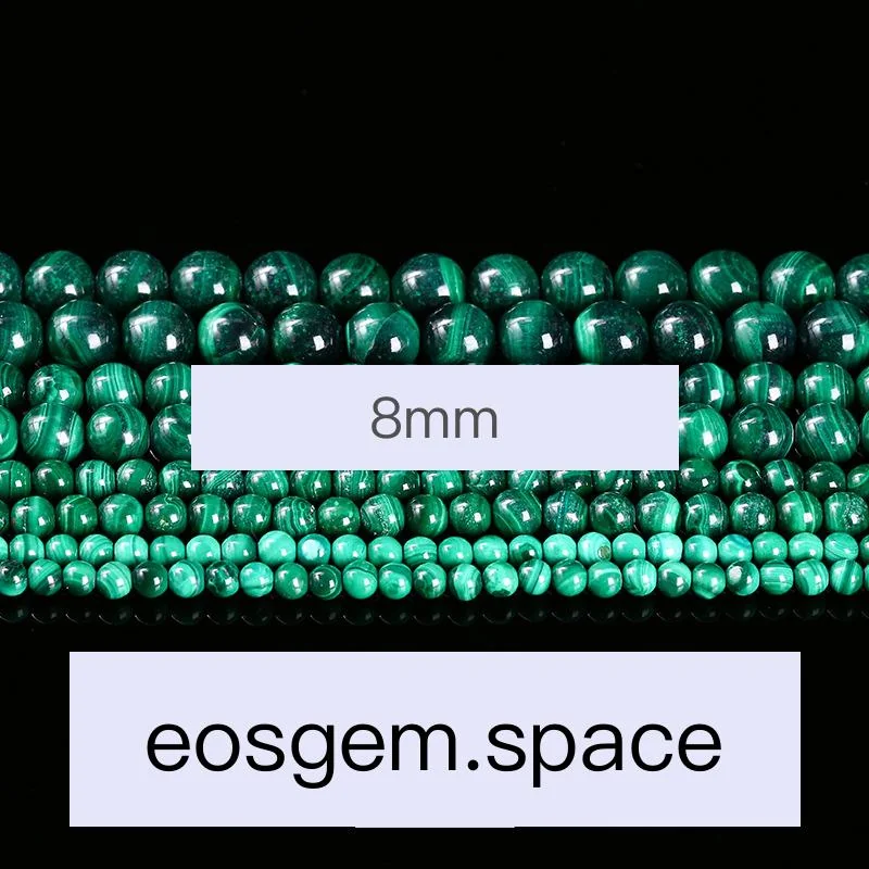 No_4320_3A Natural Malachite Beads_8mm_(Sold Per Strand)
