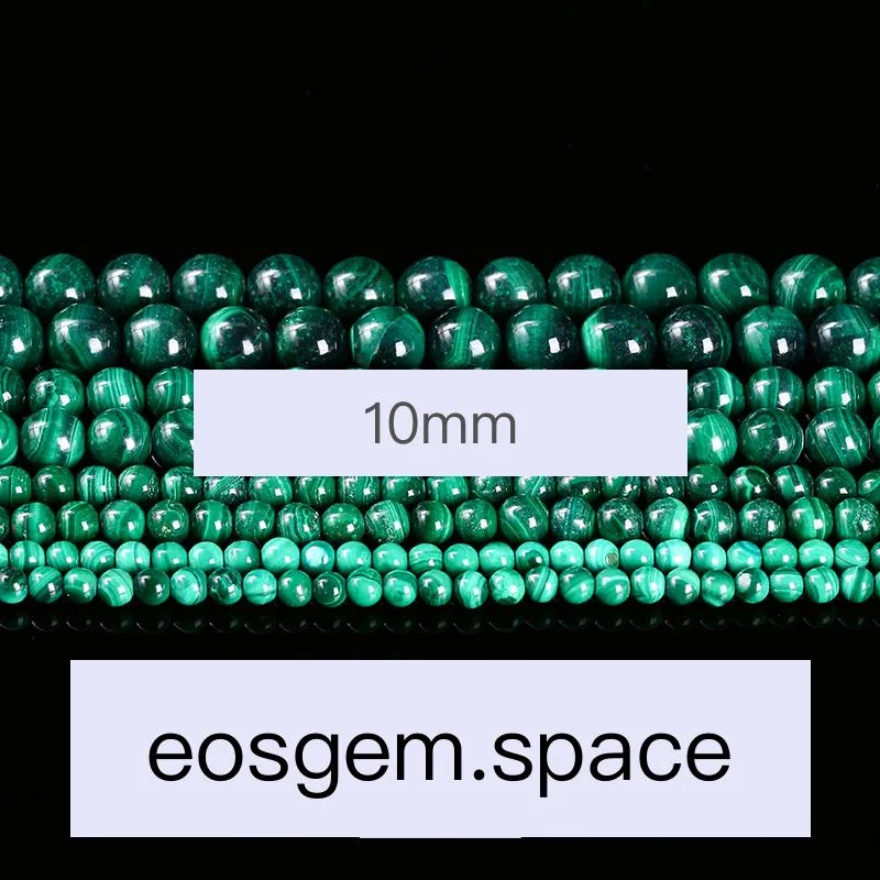 No_4321_3A Natural Malachite Beads_10mm_(Sold Per Strand)