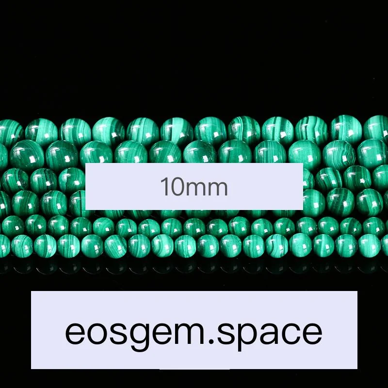 No_4325_7A Natural Malachite Beads_10mm_(Sold Per Strand)