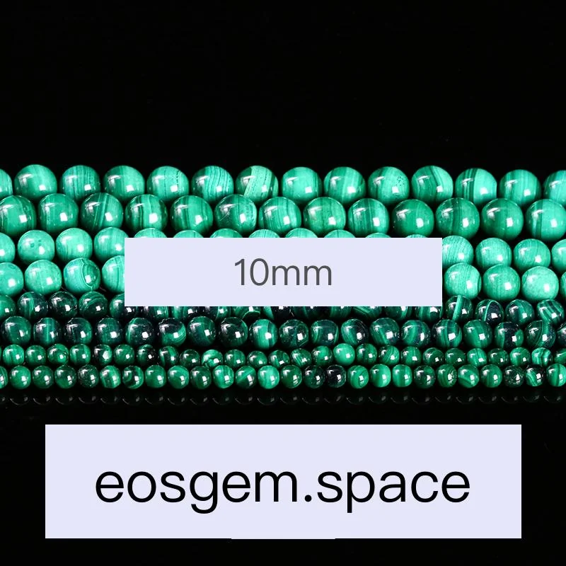 No_4330_5A Natural Malachite Beads_10mm_(Sold Per Strand)