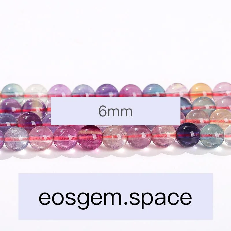 No_4340_5A Natural Fluorite Beads_6mm_(Sold Per Strand)