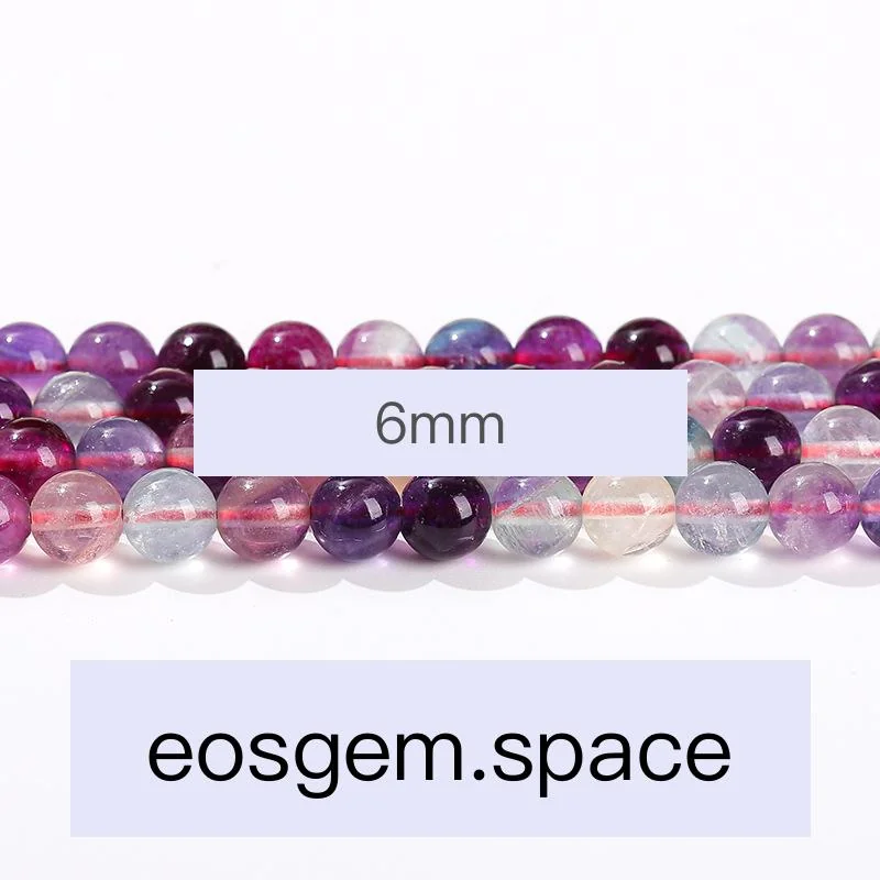 No_4342_3A Natural Fluorite Beads_6mm_(Sold Per Strand)