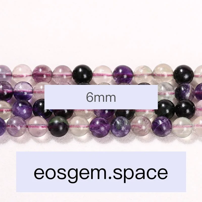 No_4347_3A Natural Purple Fluorite Beads_6mm_(Sold Per Strand)