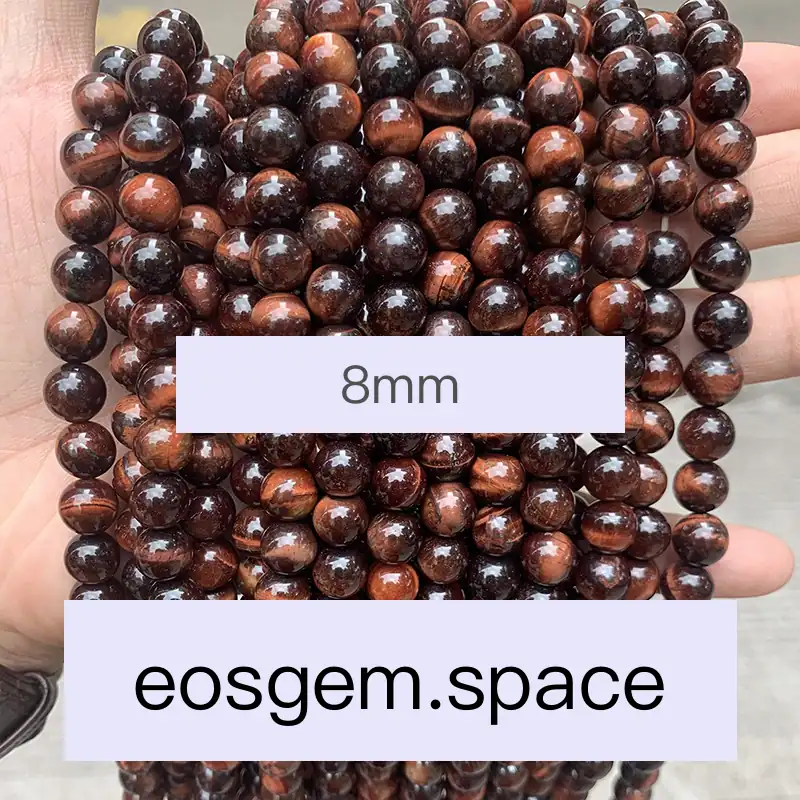 No_4395_3A Natural Red Tiger Eyes Stone Beads_8mm_(Sold Per Strand)