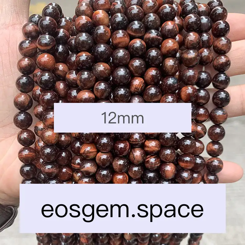 No_4398_3A Natural Red Tiger Eyes Stone Beads_12mm_(Sold Per Strand)