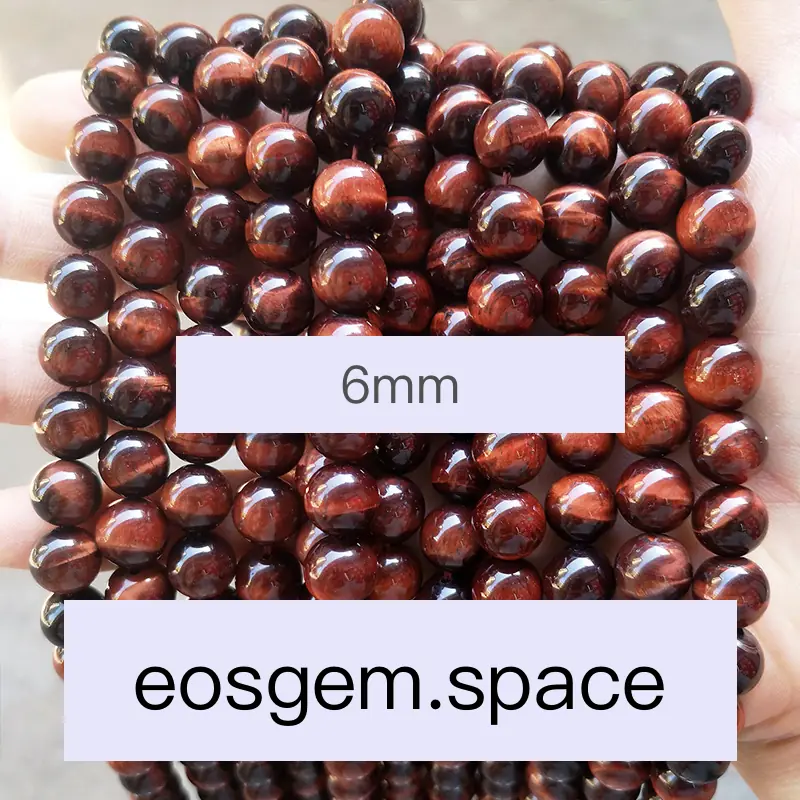 No_4411_5A Natural Red Tiger Eyes Stone Beads_6mm_(Sold Per Strand)