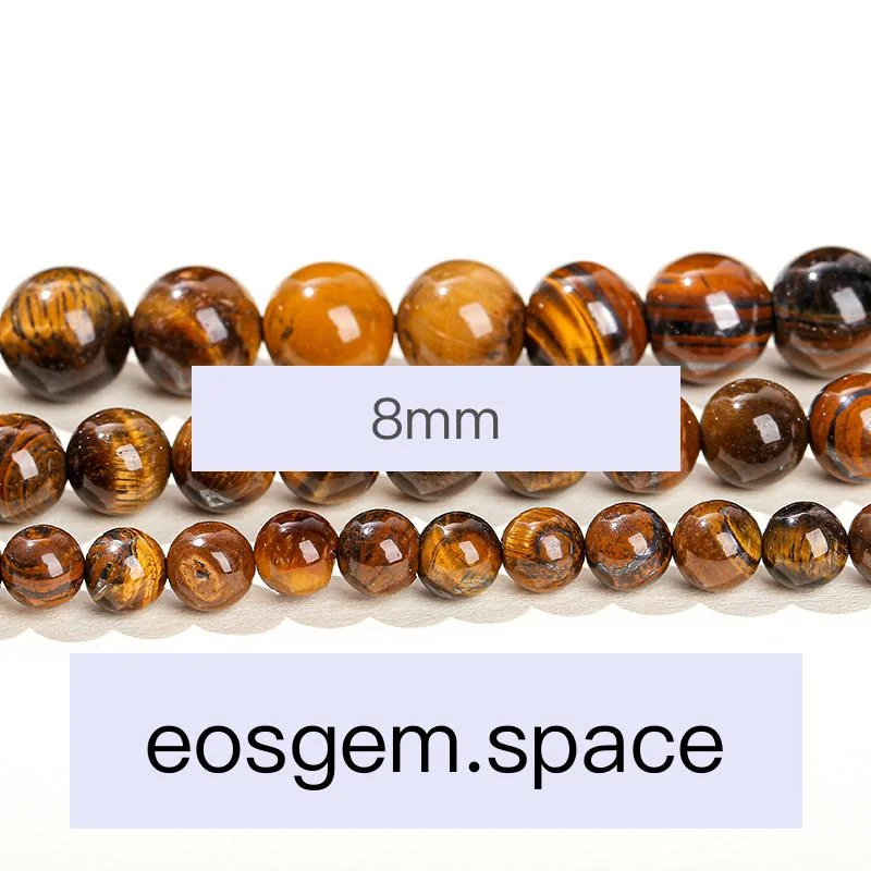 No_4433_1A Natural Yellow Tiger Eyes Stone Beads_8mm_(Sold Per Strand)