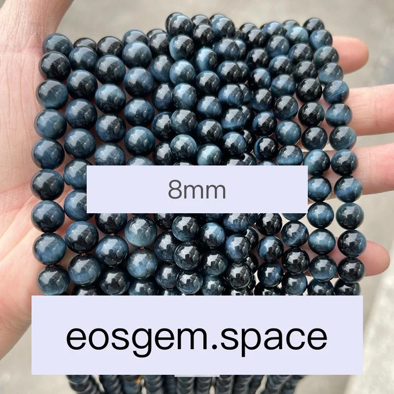 No_4452_7A Natural Blue Tiger Eyes Stone Beads_8mm_(Sold Per Strand)