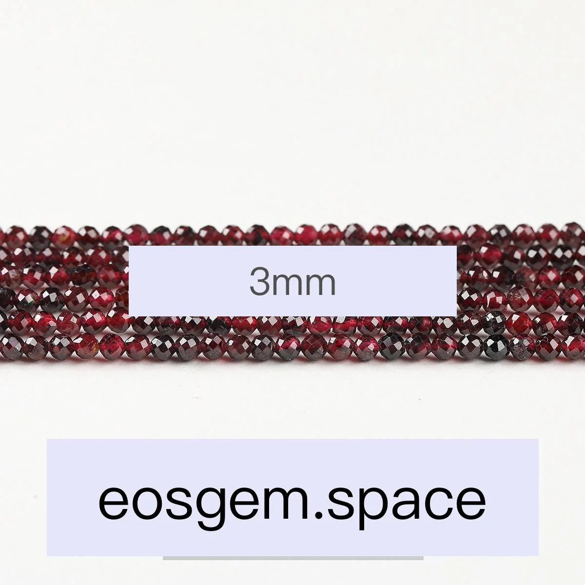 No_4564_Natural Faceted Wine Garnet Beads_3mm_(Sold Per Strand)